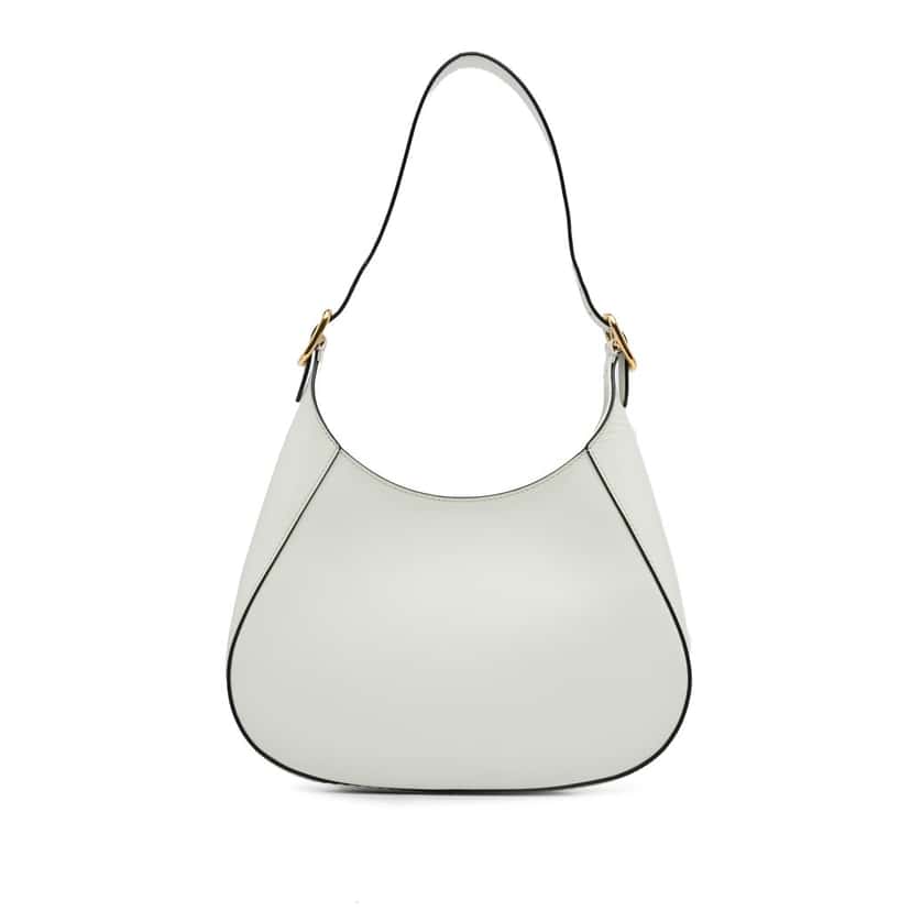 Prada Spazzolato Cleo Hobo White Leather Good condition - Model View