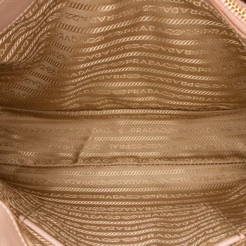 Prada Medium Saffiano Lux Galleria Satchel Brown Leather Good condition - Model View