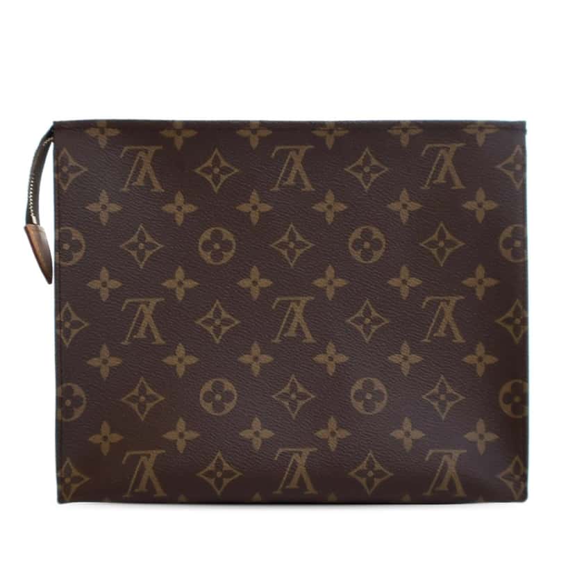 Louis Vuitton Monogram Toiletry Pouch 26 Brown Canvas Good condition - Back View