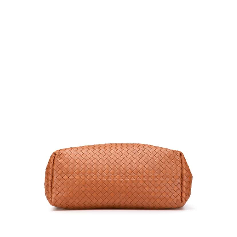 Bottega Veneta Medium Nappa Intrecciato Bella Tote Brown Leather Good condition - Inside View