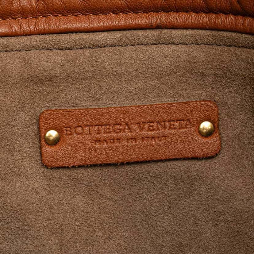 Bottega Veneta Medium Nappa Intrecciato Bella Tote Brown Leather Good condition - Box View