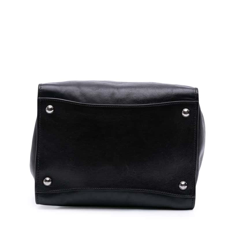 Prada Glace Calf Twin Pocket Satchel Black Leather Good condition - Inside View