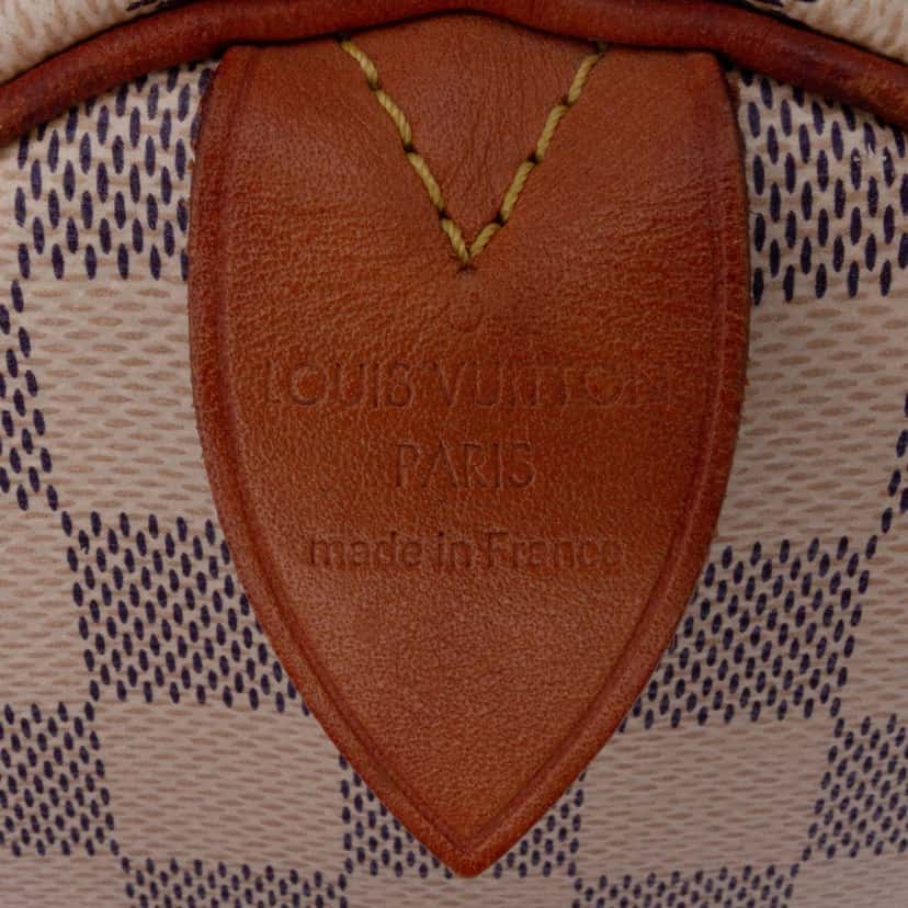 Louis Vuitton Damier Azur Speedy 30 White Canvas Good condition - Box View