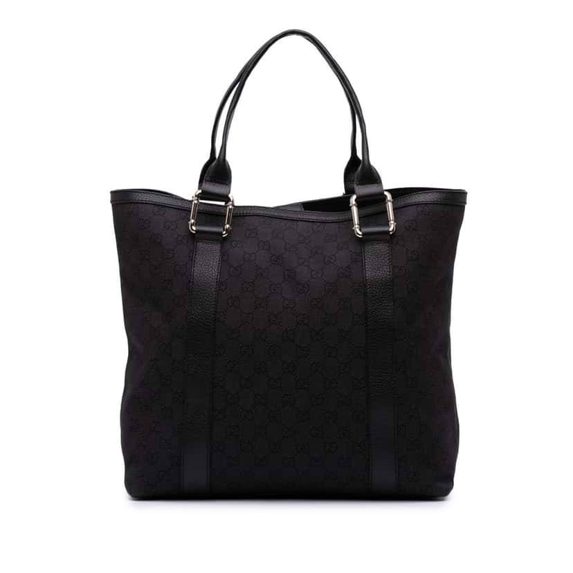 Gucci GG Denim Tote Black Denim Good condition - Front View