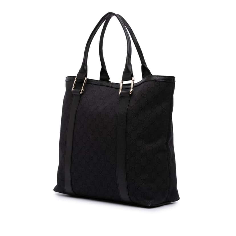 Gucci GG Denim Tote Black Denim Good condition - Back View