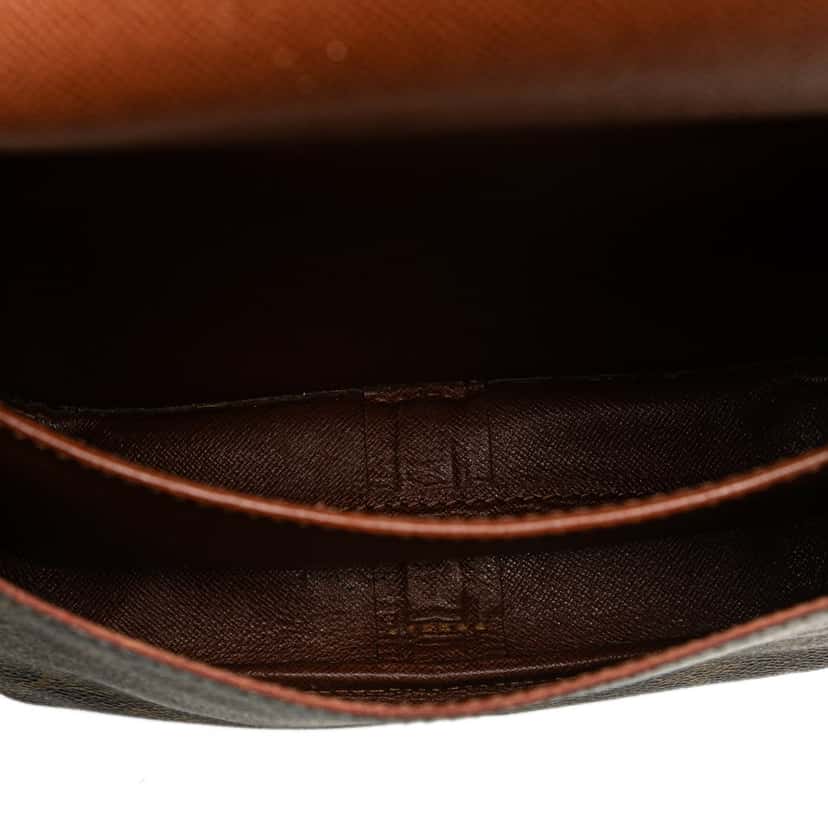 Louis Vuitton Monogram Cartouchiere MM Brown Canvas Fair condition - Model View
