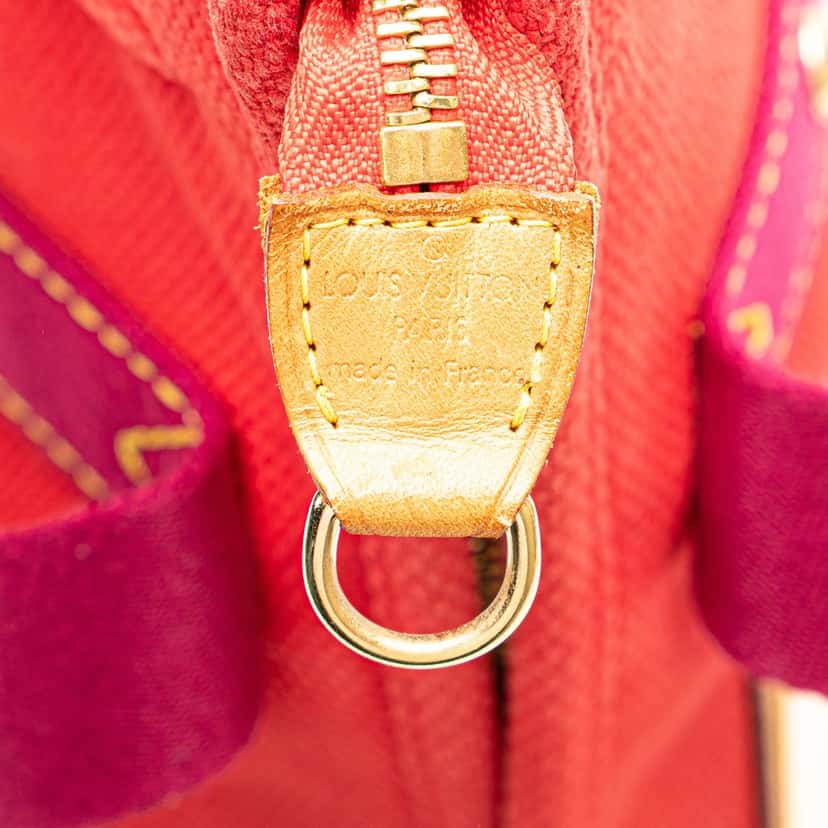 Louis Vuitton Antigua Cabas MM Tote Red Canvas Good condition - Box View