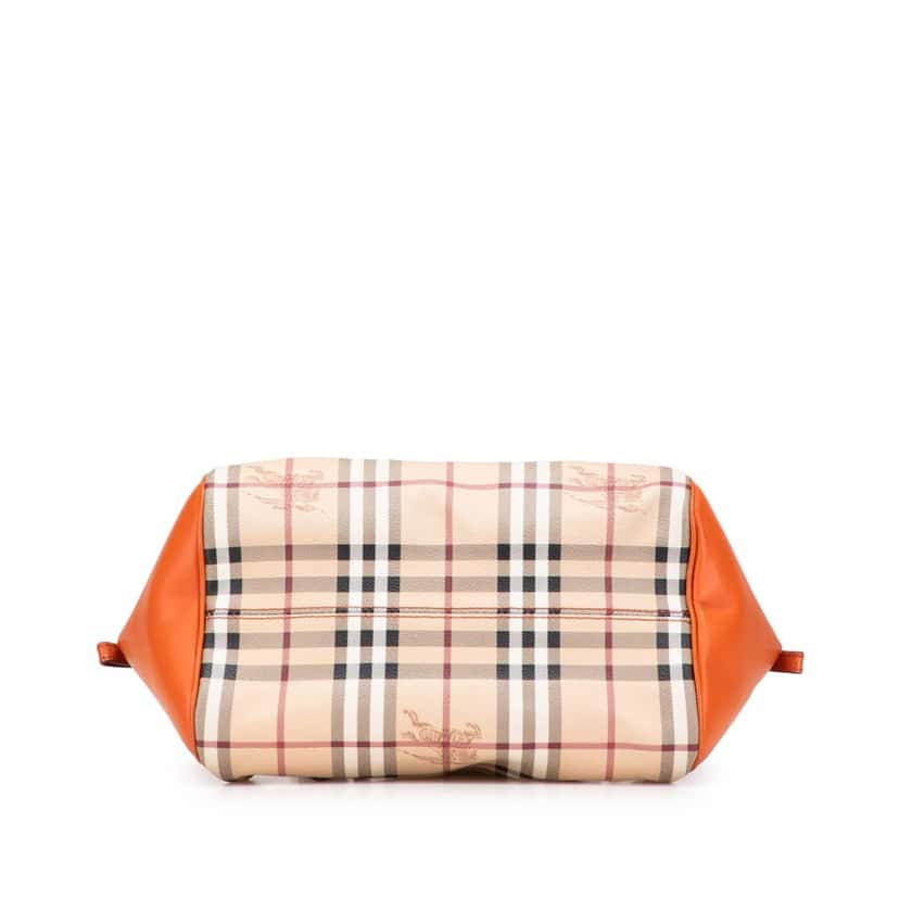 Burberry Small Haymarket Check Coated Canvas Blaze Satchel Brown Canvas Good condition - Inside View