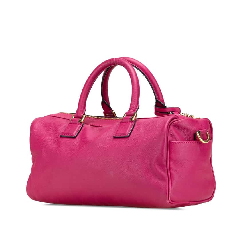 Loewe Anagram Leather Satchel Pink Leather Good condition - Back View