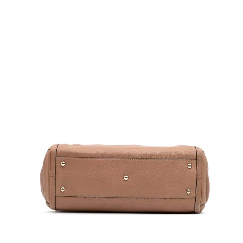 Gucci Large Leather Bella Tote Brown Leather Good condition - Inside View