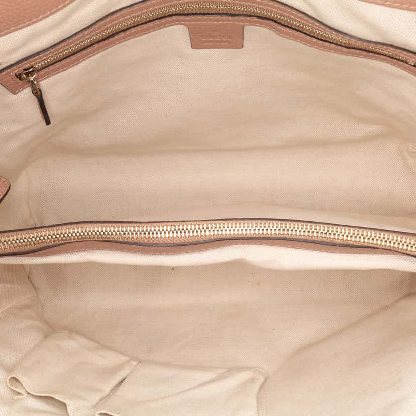 Gucci Large Leather Bella Tote Brown Leather Good condition - Model View
