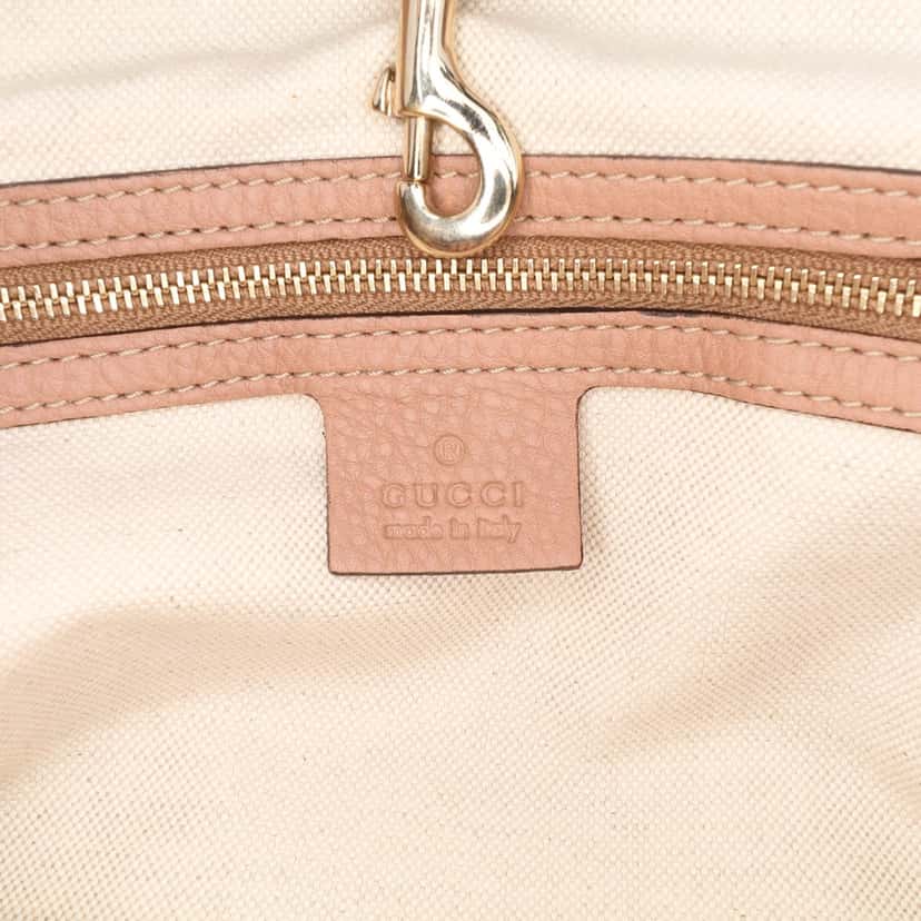Gucci Large Leather Bella Tote Brown Leather Good condition - Box View