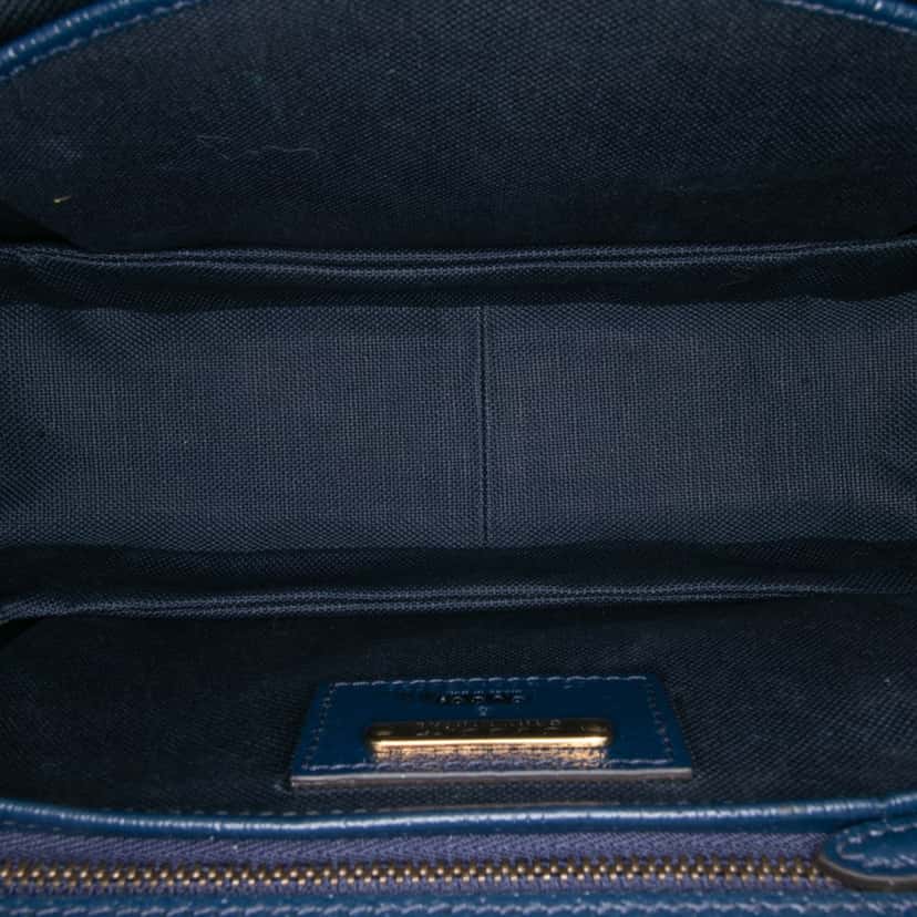 Gucci 100th Anniversary Medium GG Coated Canvas Kaleidoscope 1947 Bamboo Top Handle Bag Blue Canvas Good condition - Model View