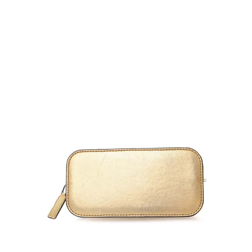 Gucci Mini Calfskin Guccy Sega Crossbody Gold Leather Good condition - Inside View