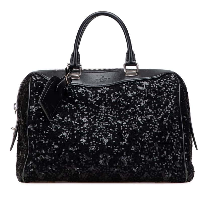 Louis Vuitton Monogram Sunshine Express Speedy 30 Black Wool Fair condition - Front View