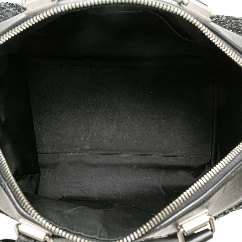 Louis Vuitton Monogram Sunshine Express Speedy 30 Black Wool Fair condition - Model View