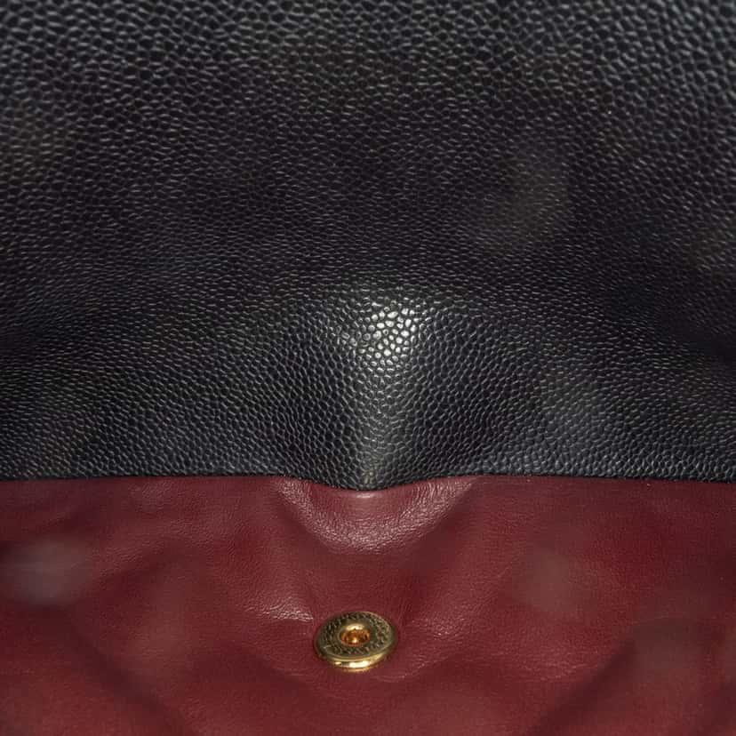 Chanel Jumbo Classic Caviar Double Flap Black Leather Good condition - Box View