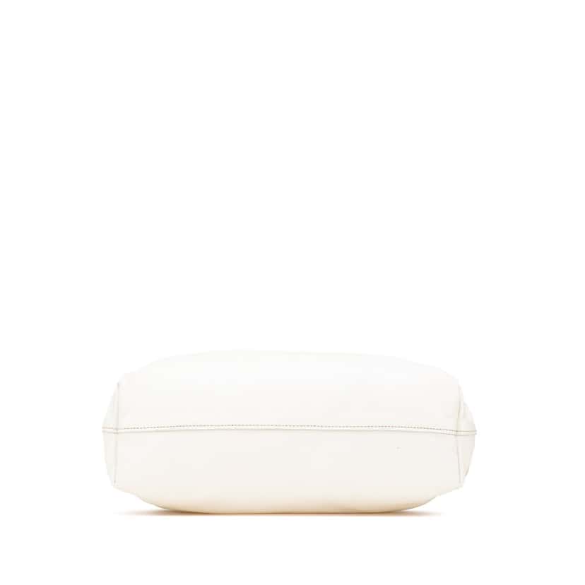 Prada Vitello Daino Open Convertible Tote White Leather Good condition - Inside View