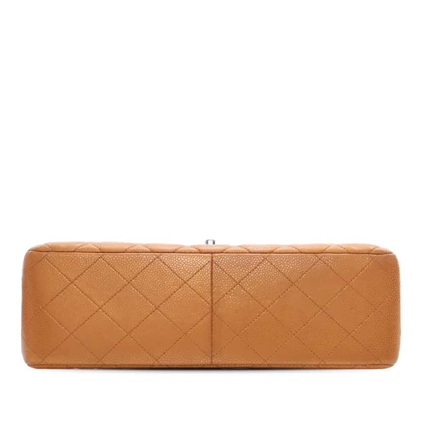 Chanel Jumbo Classic Iridescent Caviar Double Flap Brown Leather Good condition - Inside View