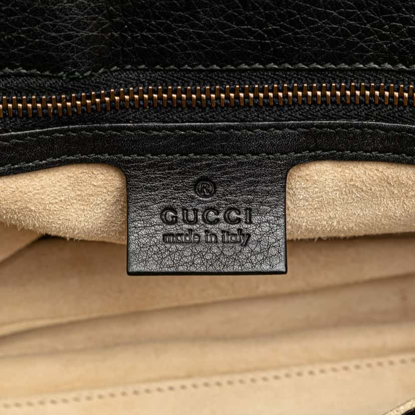 Gucci Medium Leather 1973 Chain Shoulder Bag Black Leather Good condition - Box View