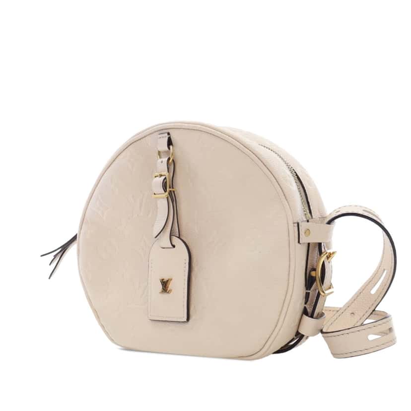 Louis Vuitton Monogram Empreinte Boite Chapeaux Souple MM White Leather Good condition - Back View
