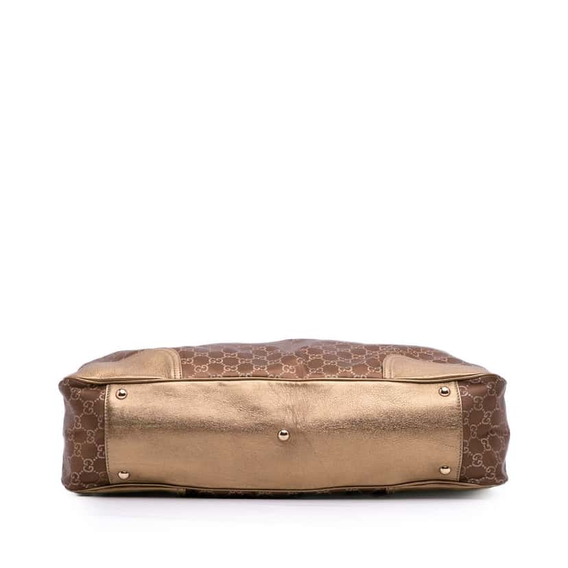 Gucci GG Satin Princy Tote Brown Satin Good condition - Inside View