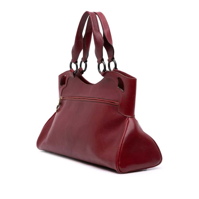 Cartier Medium Leather Marcello de Cartier Satchel Red Leather Good condition - Back View