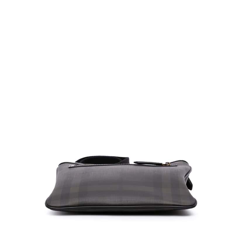 Burberry Smoke Check Coated Canvas Crossbody Grey Canvas Good condition - Inside View