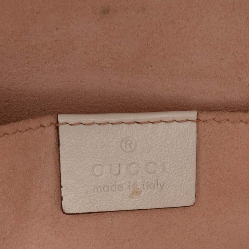 Gucci Small Leather Rajah Web Chain Satchel White Leather Good condition - Box View