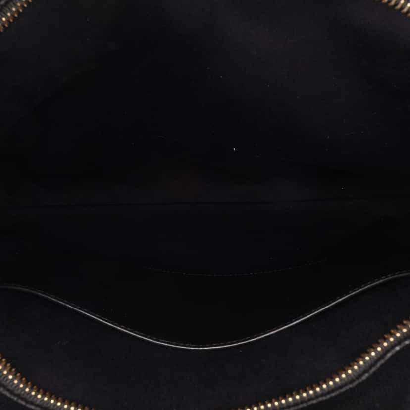 Saint Laurent Medium Chevron Grain De Poudre Tribeca Shopping Tote Black Leather Good condition - Box View