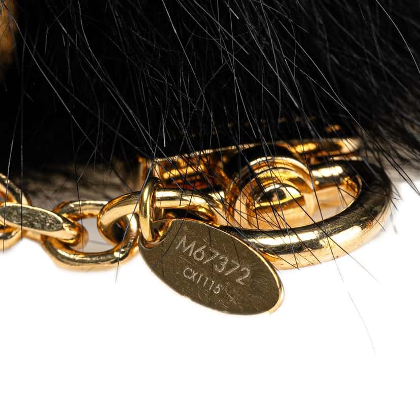 Louis Vuitton Fox Fur Fuzzy Bubble Bag Charm Black Good condition - Model View