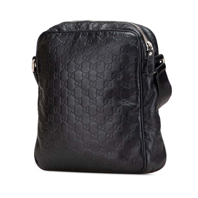 Gucci Guccissima Crossbody Black Leather Good condition - Back View