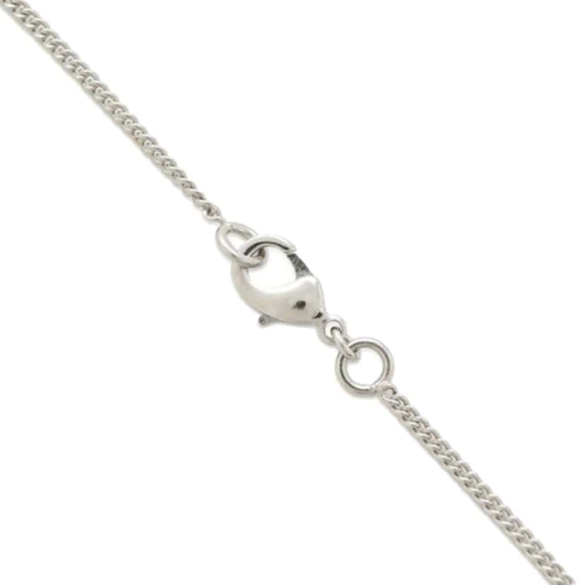Chanel CC Silver Plated Rhinestones Pendant Necklace Silver Silver Good condition - Box View