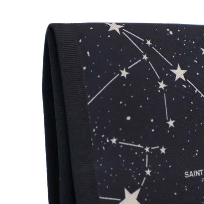 Saint Laurent Tiny Nylon Constellation Print Wallet Black Good condition - Box View