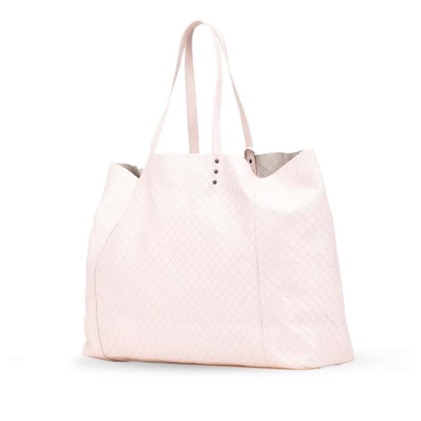 Bottega Veneta Leather Intrecciomirage Butterfly Tote Pink Leather Good condition - Back View