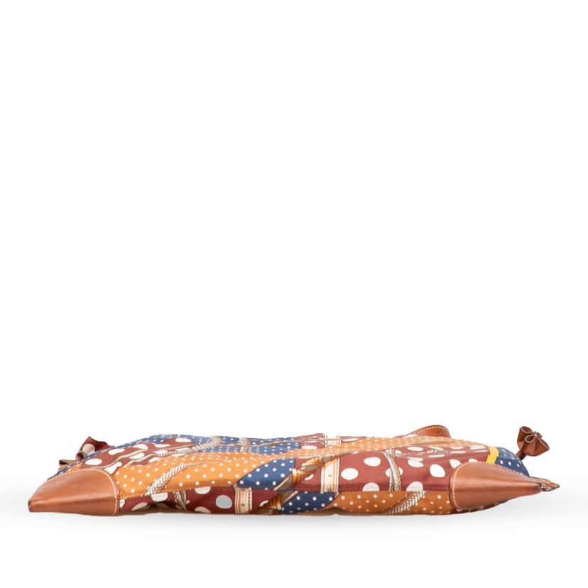 Hermès Clic Clac a Pois Silky City PM Brown Silk Good condition - Inside View