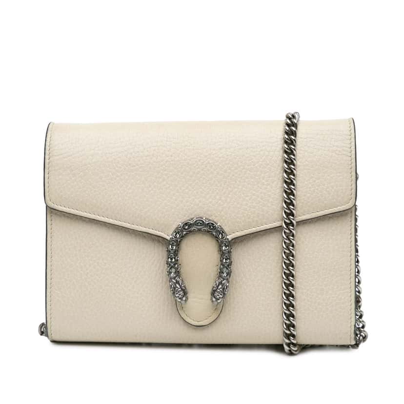 Gucci Mini Leather Dionysus Wallet on Chain Brown Leather Good condition - Front View