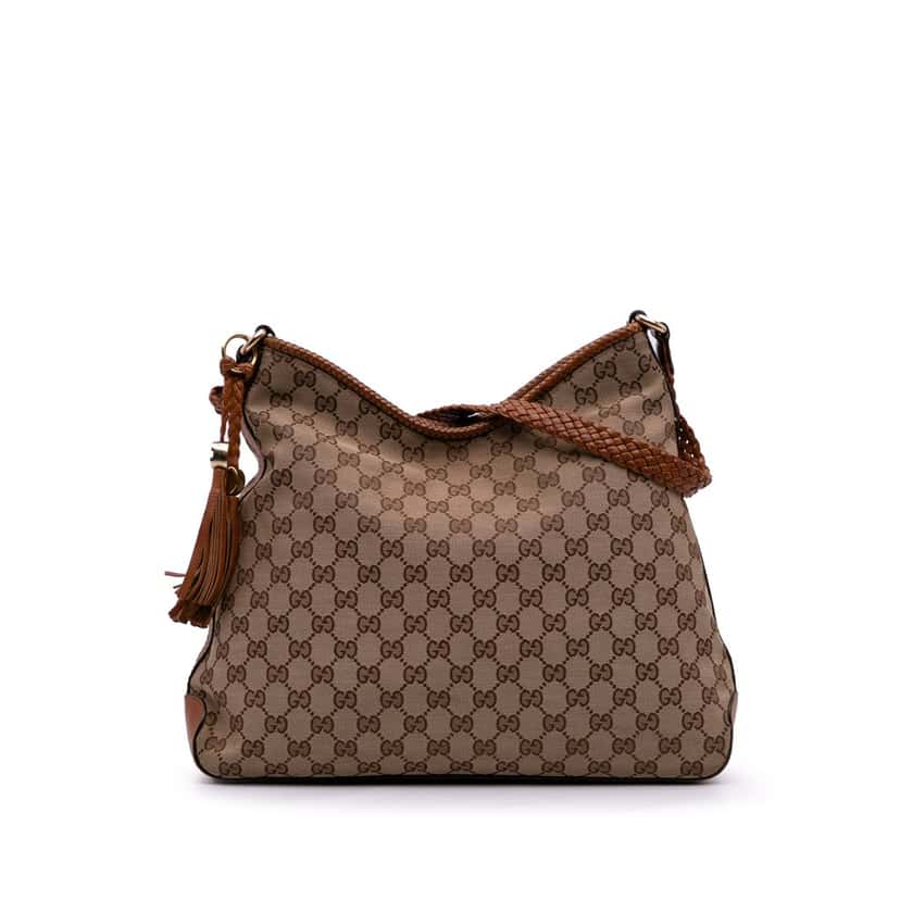 Gucci GG Canvas Marrakech Shoulder Bag Brown Canvas Good condition - Front View
