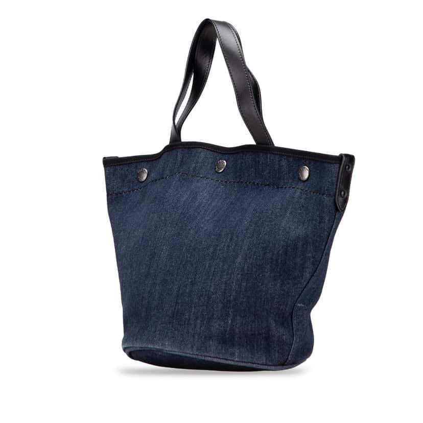 Prada Denim Logo Satchel Blue Denim Very good condition - Back View