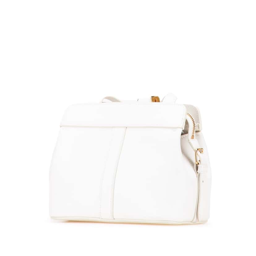 Celine Teen Leather Cabas De France Crossbody White Leather Very good condition - Back View