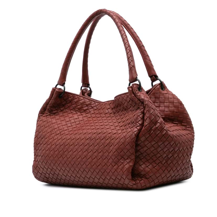 Bottega Veneta Nappa Intrecciato Parachute Tote Brown Leather Good condition - Back View