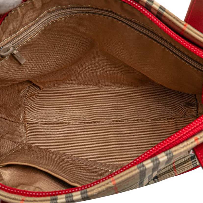 Burberry Haymarket Check Canvas Handbag Brown Canvas Very good condition - Model View