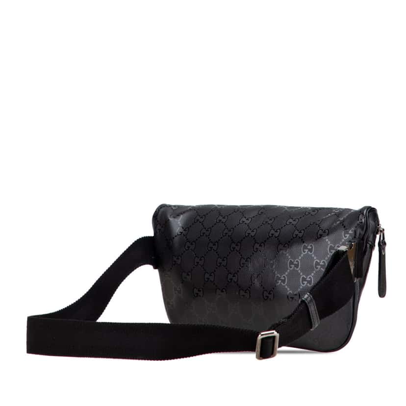 Gucci GG Imprime Belt Bag Black Canvas Good condition - Back View