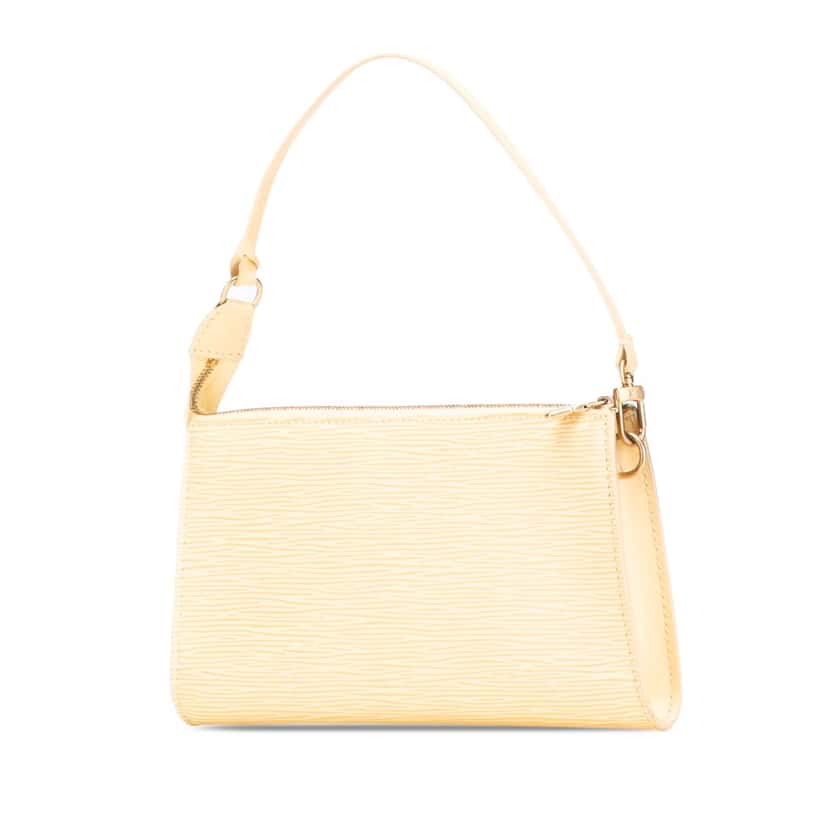 Louis Vuitton Epi Pochette Accessoires Yellow Leather Good condition - Back View