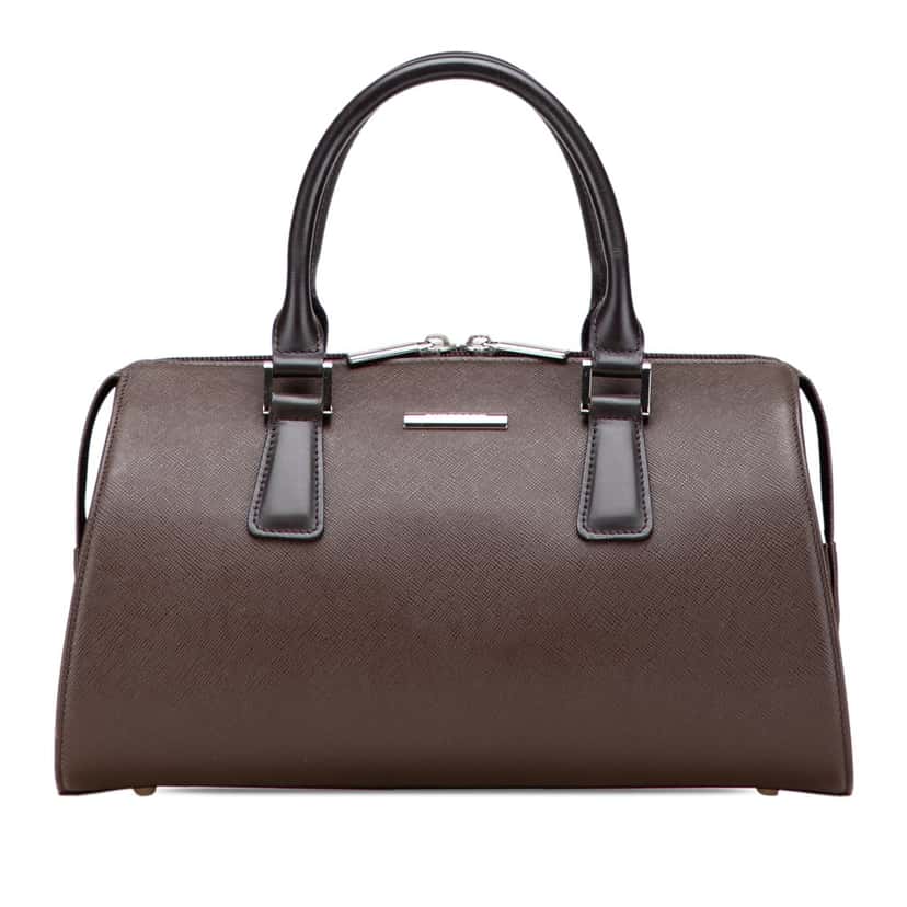 Burberry Leather Boston Bag Brown Leather Good condition - Front View