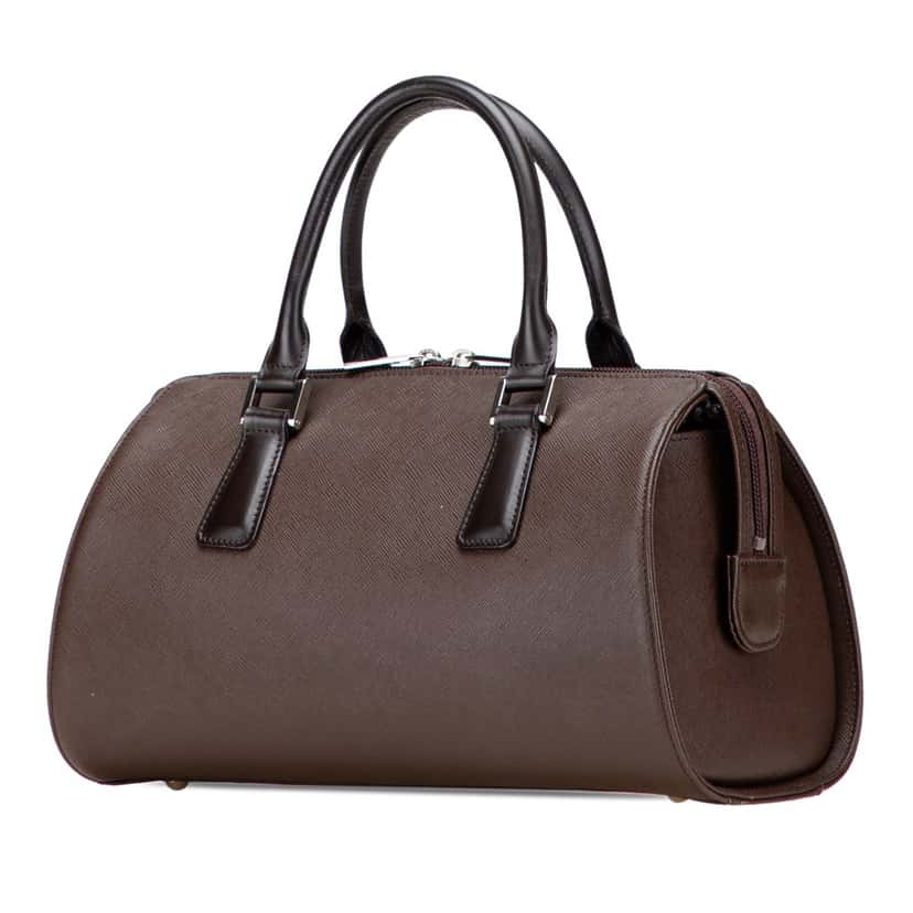 Burberry Leather Boston Bag Brown Leather Good condition - Back View