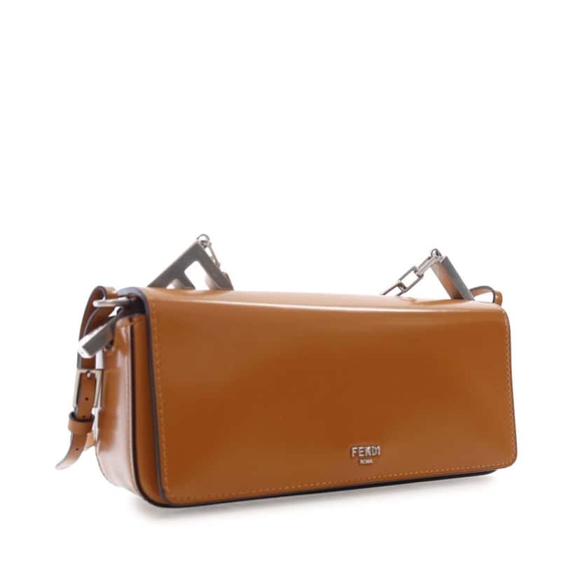 Fendi Patent First Sight Chain Satchel Brown Leather Good condition - Inside View