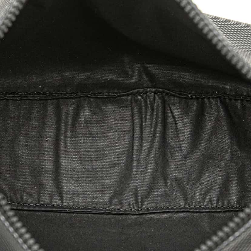 Bottega Veneta Coated Canvas Intrecciato Shoulder Bag Black Canvas Good condition - Model View