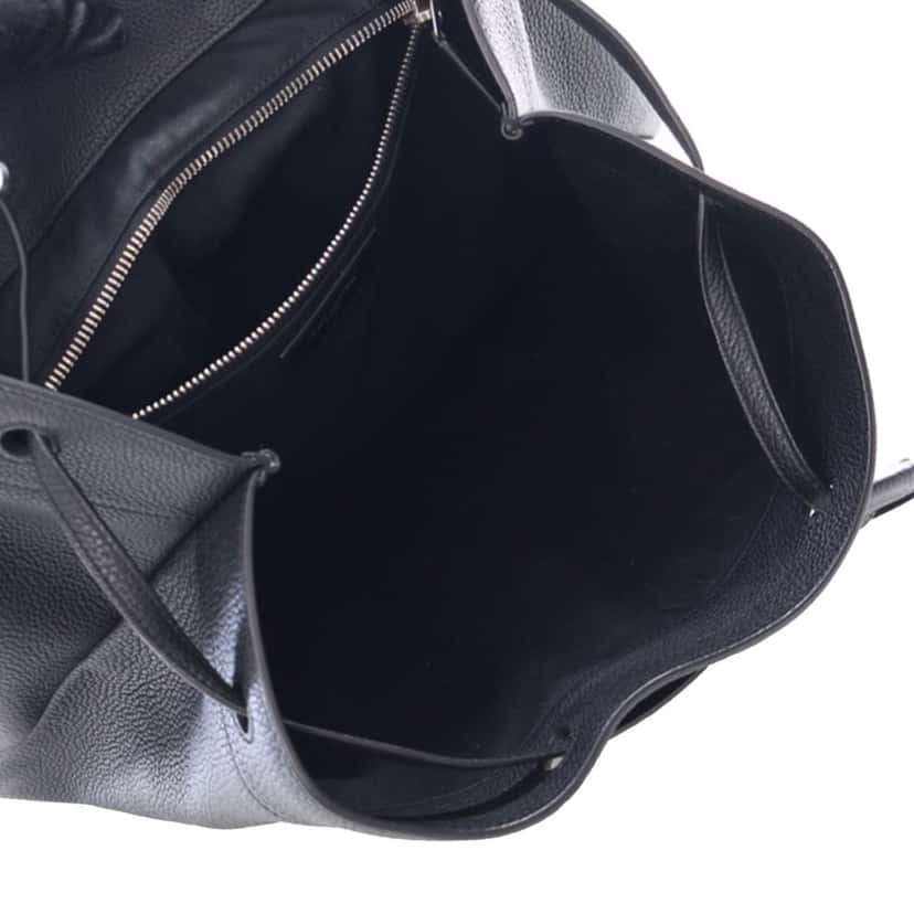 Saint Laurent Grained Calfskin Sac De Jour Backpack Black Leather Good condition - Box View