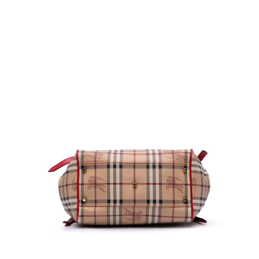 Burberry Small Haymarket Check Coated Canvas Canterbury Tote Brown Canvas Good condition - Inside View
